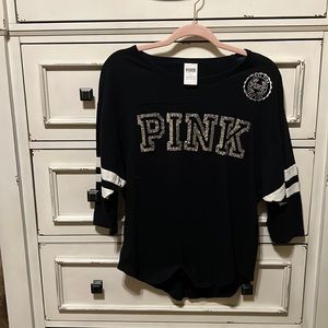 PINK 3/4 length sleeve tee